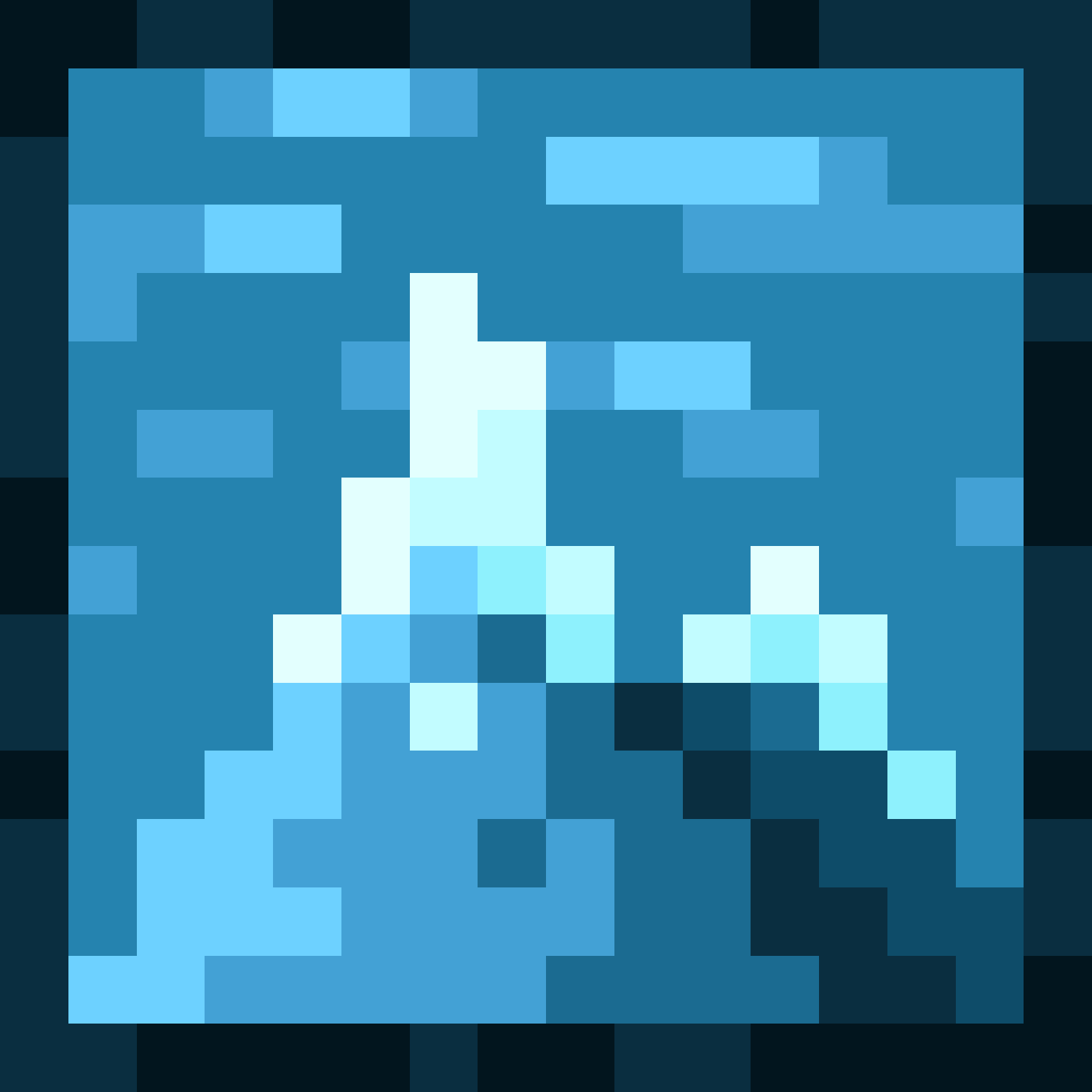 Pixelbild blaue Berge