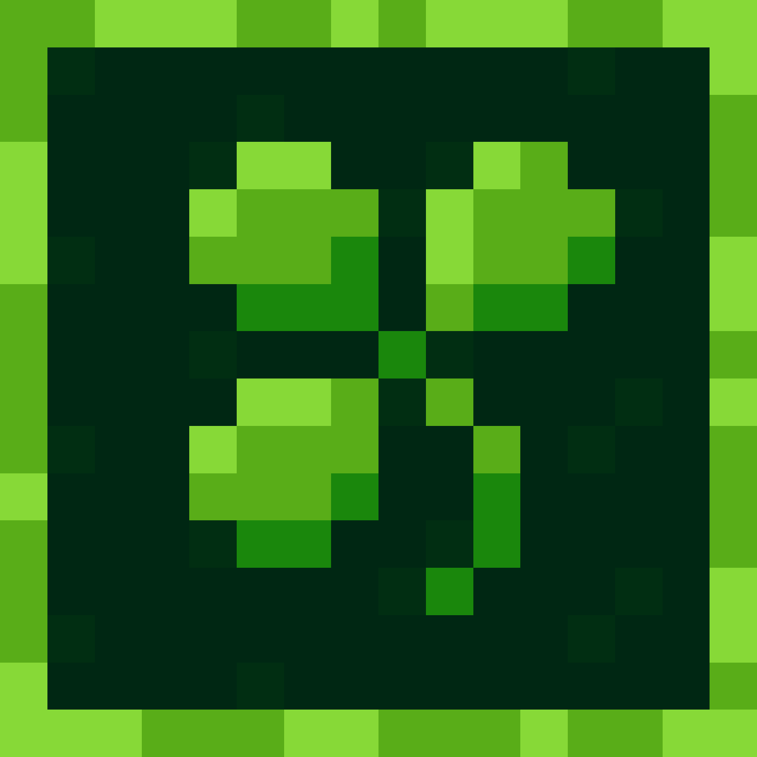 Pixelart grünes Kleeblatt