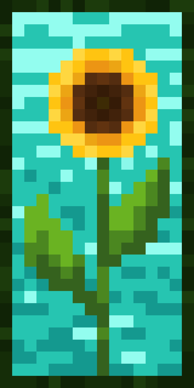 Pixelbild Sonnenblume